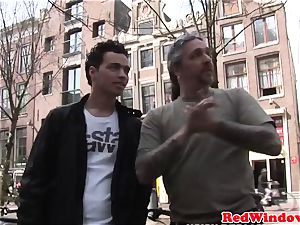 Real amsterdam hooker pussylicked and nailed