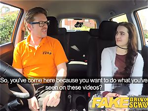 fake Driving college magnificent horny fresh learner