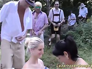 insane german outdoor groupsex fuck-fest